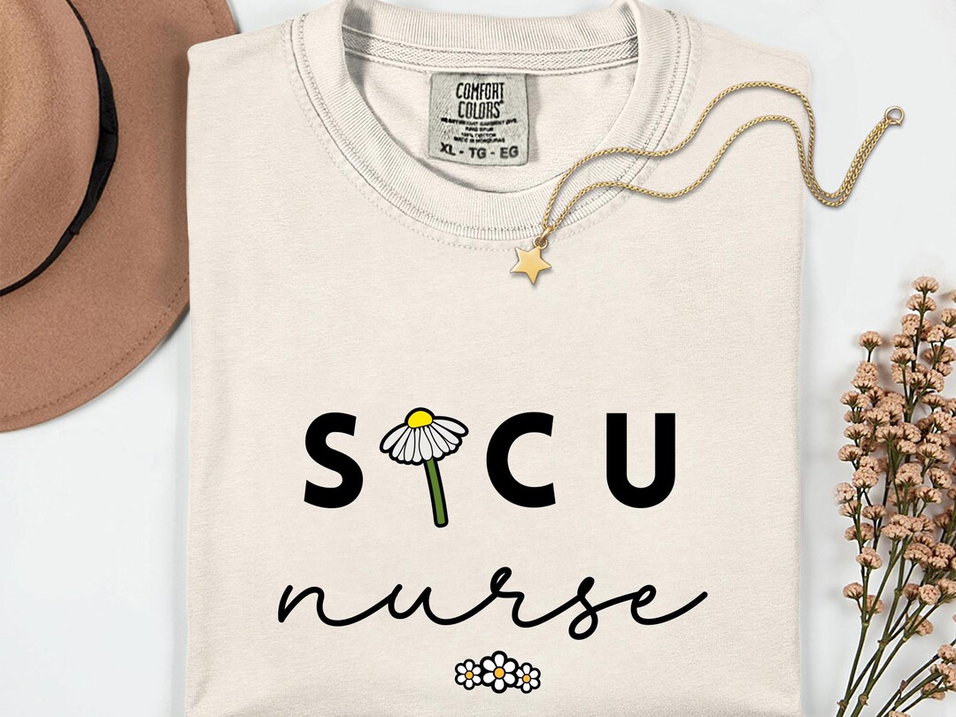 SICU Nurse Daisy Shirt, Comfort Colors Floral Retro RN Gift - Etsy