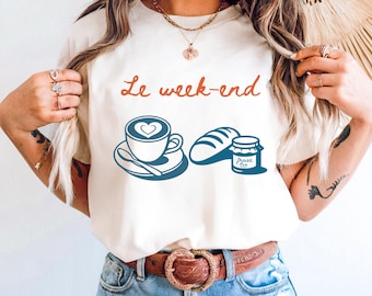 Le Weekend T-Shirt: Retro French Bread Graphic Tee
