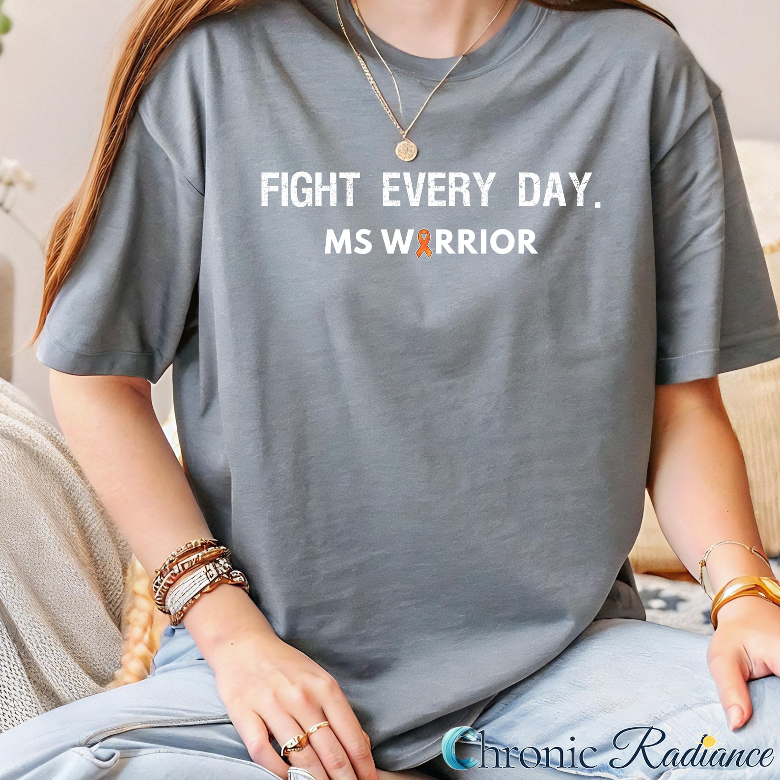 MS Warrior Shirt: Orange Ribbon Support Tee - Etsy