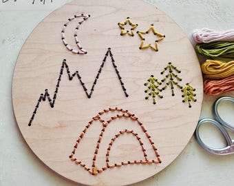 Camper Wood Embroidery SVG: Laser Cut Camping Design (Digital File)