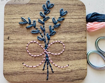 Floral Wood Embroidery SVG: Laser Cut Design File
