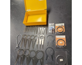 Vintage Camera Filter Wrench Lot Japan Rubber Grip Rings Tools + Case