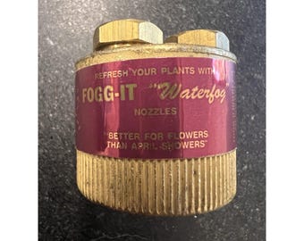 Vtg NOS Fogg-IT "Waterfog" Brass Garden Hose Nozzle Plant Mister USA Fine Volume