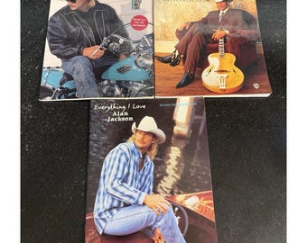 Alan Jackson 3 Book Songbook Lot Piano Vocal Chords Greatest Hits Country Music