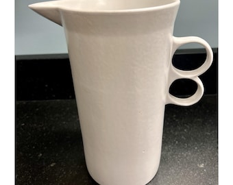 Bennington Trigger Pitcher 1373 Midcentury Modern MCM David Gil Matte White