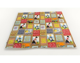 Moda Building Blocks Fabric Panel Sandy Klop American Jane 42x36 Alphabet Quilt