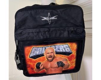 Vtg WCW/NWO Wrestling Bill Goldberg Back Pack 1998 Bag With Water Bottle Holder