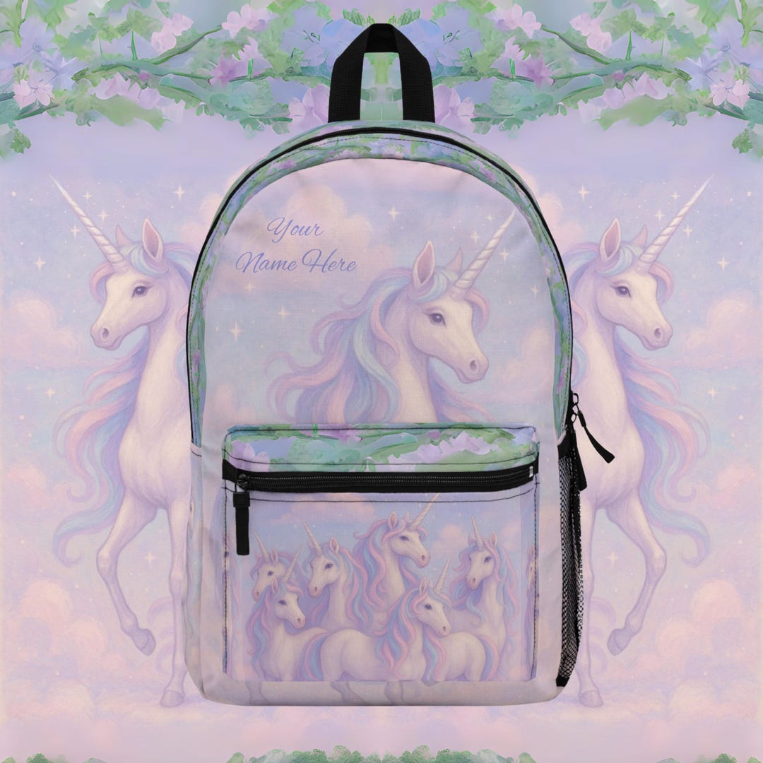 Whimsical Unicorn Backpack: Kids Magical Rucksack - School Bag - Etsy