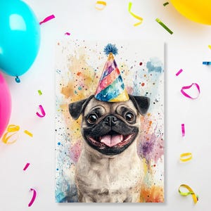 Carte d'anniversaire carlin