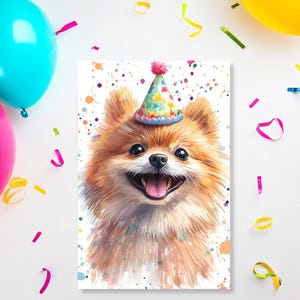 Carte d'anniversaire de Poméranie