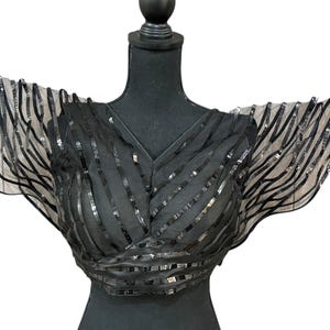 Black Saree Blouse Fancy - Size 36