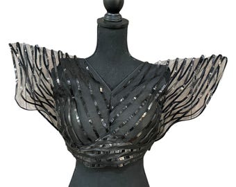 Black Saree Blouse Fancy - Size 36
