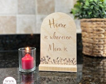 Placa del Día de la Madre (archivo láser SVG): Letrero grabado DIY (descarga digital)