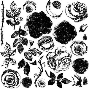 Painterly Roses Decor Stamp By IOD