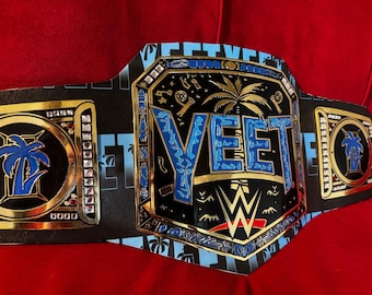 New YEET World Heavyweight Championship Title Belt Replica 2mm Zinc