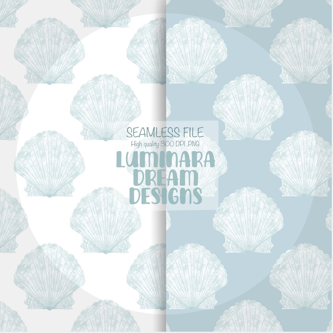 Seashell Seamless Pattern PNG Hand Drawn Watercolour Beach Shells ...