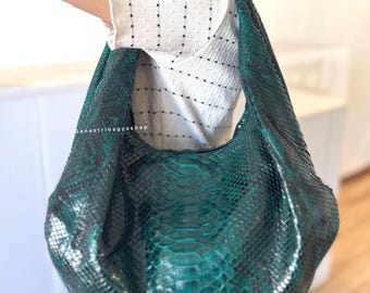 Vintage Coach Hamptons Soho 7463 Green Leather Shoulder Hobo