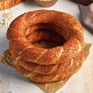 Gulluoglu Sesame Bagel (Simit), 8 pieces, daily fresh shipment from Istanbul/Turkey