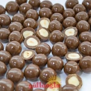 Dragee Milk Chocolate Hazelnuts – Gulluoglu Natural Snack – Real Roasted Nuts – Sweet Gift Idea – Crunchy Treat –