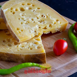 Gulluoglu Gruyère Cheese, Organic, 1.1 lb - 500 gr (Pack of 1), produced in our factory in Bogatepe/Kars, Turkish Organic Gruyère Cheese