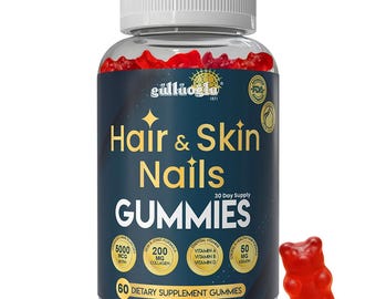 Gomitas de biotina para el crecimiento del cabello, la piel y las uñas (60 unidades)