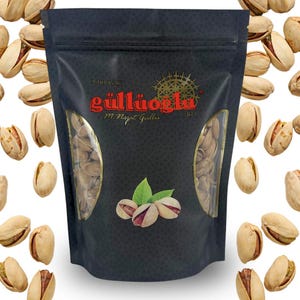 Gulluoglu Turkish Gaziantep Pistachios, 8.8oz - 250gr (1 PACK), in shell (roasted-salty), daily fresh shipment from Istanbul/Turkey