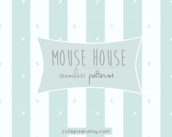 MIGNONS SANS COUTURE, papier de scrapbooking numérique imprimable, emballage cadeau, papier peint de fond de maison de poupée miniature motif petite souris