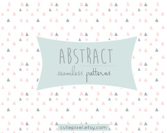 Mignons triangles géométriques motifs abstraits papier de scrapbooking numérique imprimable, emballage cadeau, papier peint maison de poupée fond planète pastel