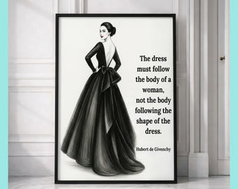 Black White Fashion Digital Prints Set of 2: Chic Wall Art . Instant download