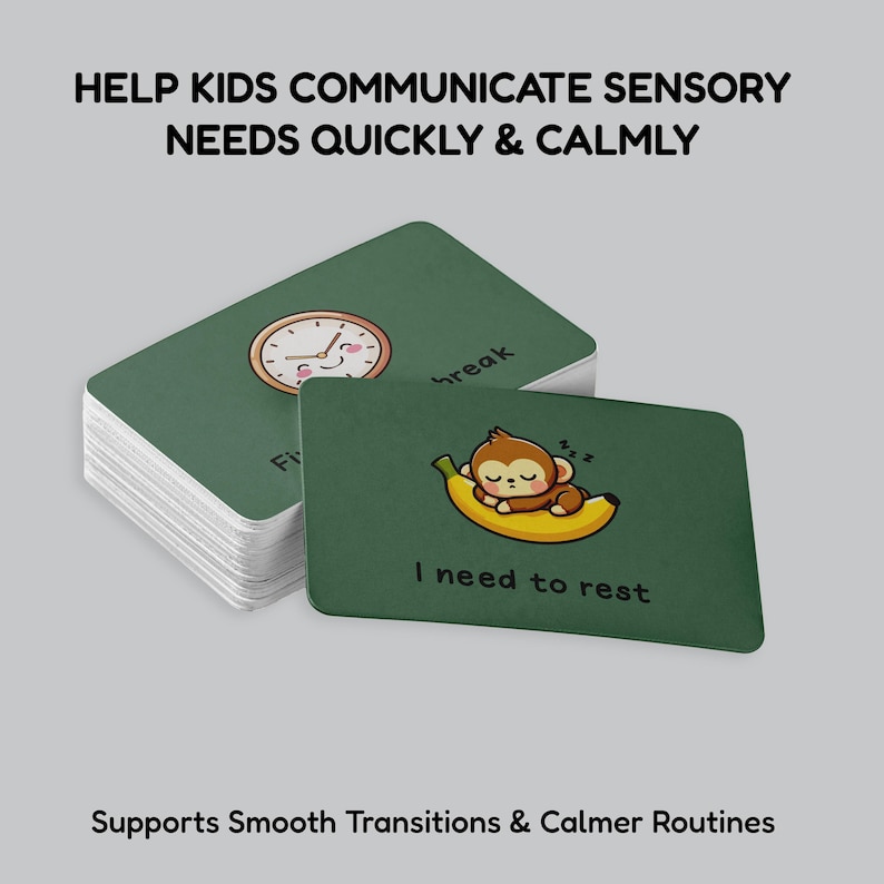 Sensory Trigger Cards | 21 Visual Cue Cards for Sensory Awareness ...