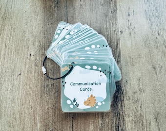 Visual Communication Cards / Dinosaur Non Speaking Support Cards / Non Verbal Autism Special Education Support