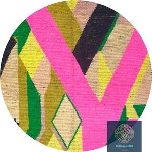 Colorful Boujaad Round Rug, Amazing Round Rug, Wool Round Rug, Custom Round rug, Handmade Rug, berber carpet, Large Round Rug