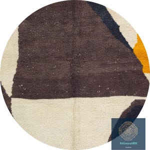 AMAZING Round Beni Merirt Rug, Brown Round Rug, Wool Round Rug, Custom Round rug, Handmade Rug, Berber carpet, Large Round Rug