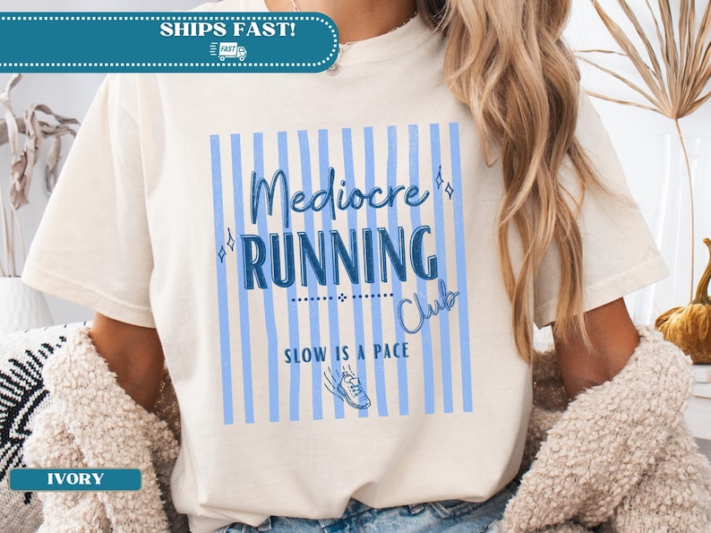 Mediocre Running Club Shirt, Slow Runner Shirt, Casual Runner Tee, Funny Running Shirt, Jogging Club Shirt, Running Humor Tee, Runner Gift image 1