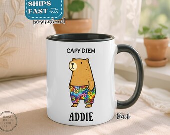 Kapybara-kaffemugg, Capy Diem, Hippiebyxor, Personlig Gåva