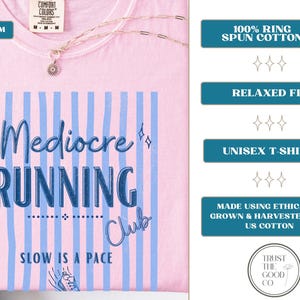 Mediocre Running Club Shirt, Slow Runner Shirt, Casual Runner Tee, Funny Running Shirt, Jogging Club Shirt, Running Humor Tee, Runner Gift image 9