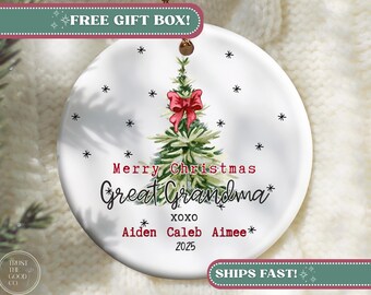 Great Grandma Ornament, Great Grandma Christmas Ornament New Great Grandma to be Great Grandma Announcement Gift Great Grandma Est Keepsake