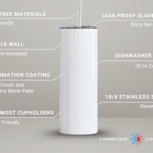 Puede incluir: Vaso blanco de doble pared, aislado al vac&iacute;o, con tapa deslizante a prueba de fugas. Incluye un revestimiento de sublimaci&oacute;n para un acabado brillante, una capacidad de 591 ml y una construcci&oacute;n de acero inoxidable 18/8. Mantiene las bebidas fr&iacute;as durante 9 horas y calientes durante 3.