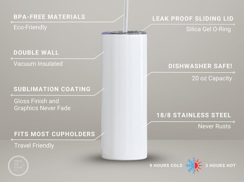 Puede incluir: Vaso blanco de doble pared, aislado al vac&iacute;o, con tapa deslizante a prueba de fugas. Incluye un revestimiento de sublimaci&oacute;n para un acabado brillante, una capacidad de 591 ml y una construcci&oacute;n de acero inoxidable 18/8. Mantiene las bebidas fr&iacute;as durante 9 horas y calientes durante 3.