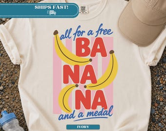面白いランニングシャツ、かわいいランナーバナナTシャツ、ランナーへのギフト、マラソントレーニングTシャツ、レースデーシャツ
