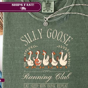 Silly Goose Runner T-Shirt, Silly Goose Running Club Design, Comfort Relaxed Fit Unisex Shirt