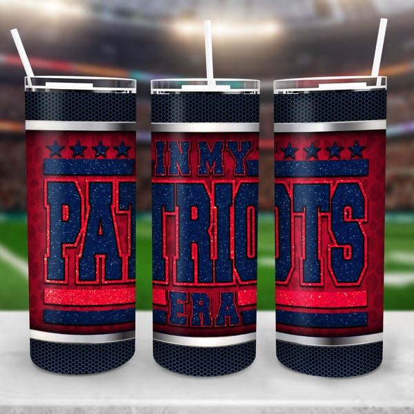 In My Football Team Era 20oz Skinny Tumbler Wrap Png Sublimation, Football Tumbler Full Wrap Template, Straight/Tapered Png Instant Download