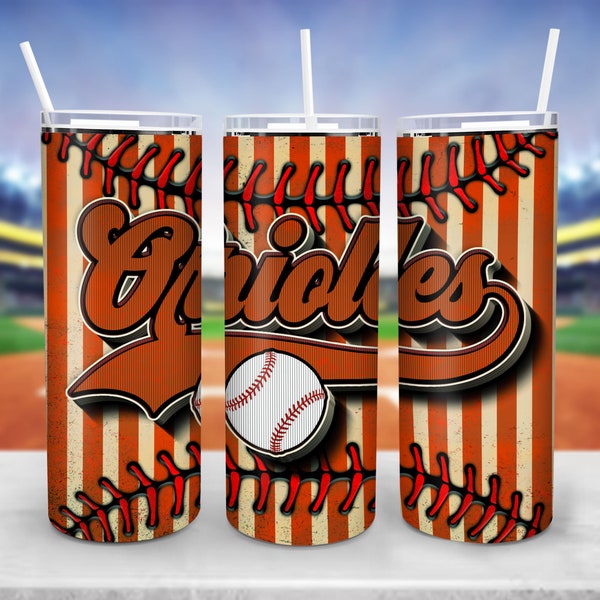 Baseball Team 20oz Skinny Tumbler Wrap Png Sublimation, Baseball Tumbler Full Wrap Template, Straight And Tapered Png Instant Download