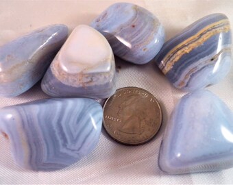 BLUE LACE AGATE-Large to Ex. Large Stone-Throat Chakra-Assist in bringing understanding when one is having difficulty being heard by others.