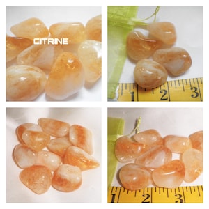CITRINE-Tumbled Stone-Solar Plexus Chakra-Clearing the way to creative Inspiration. Choose your size X Small to X Large
