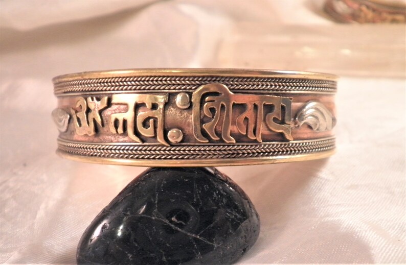 OM NAMAH SHIVAYA Bangle Healing Bracelet Made of Copper Etsy