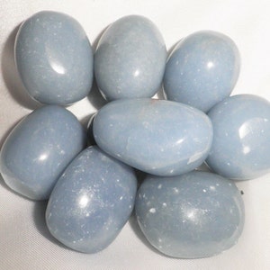 BLUE ANGELITE-Small to Large Choose size-Throat Chakra- One of the Light-Blue Stones Associated With Healing of Anger.