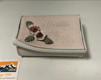 小物入れ / 花柄 / 蓋付き / 陶器 / 日本製 / 日本 / ヴィンテージ