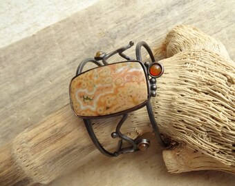 Ocean Jasper Statement Cuff,OOAK Copper Jewelry