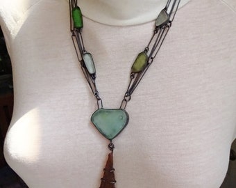 Sea Glass Statement Necklace